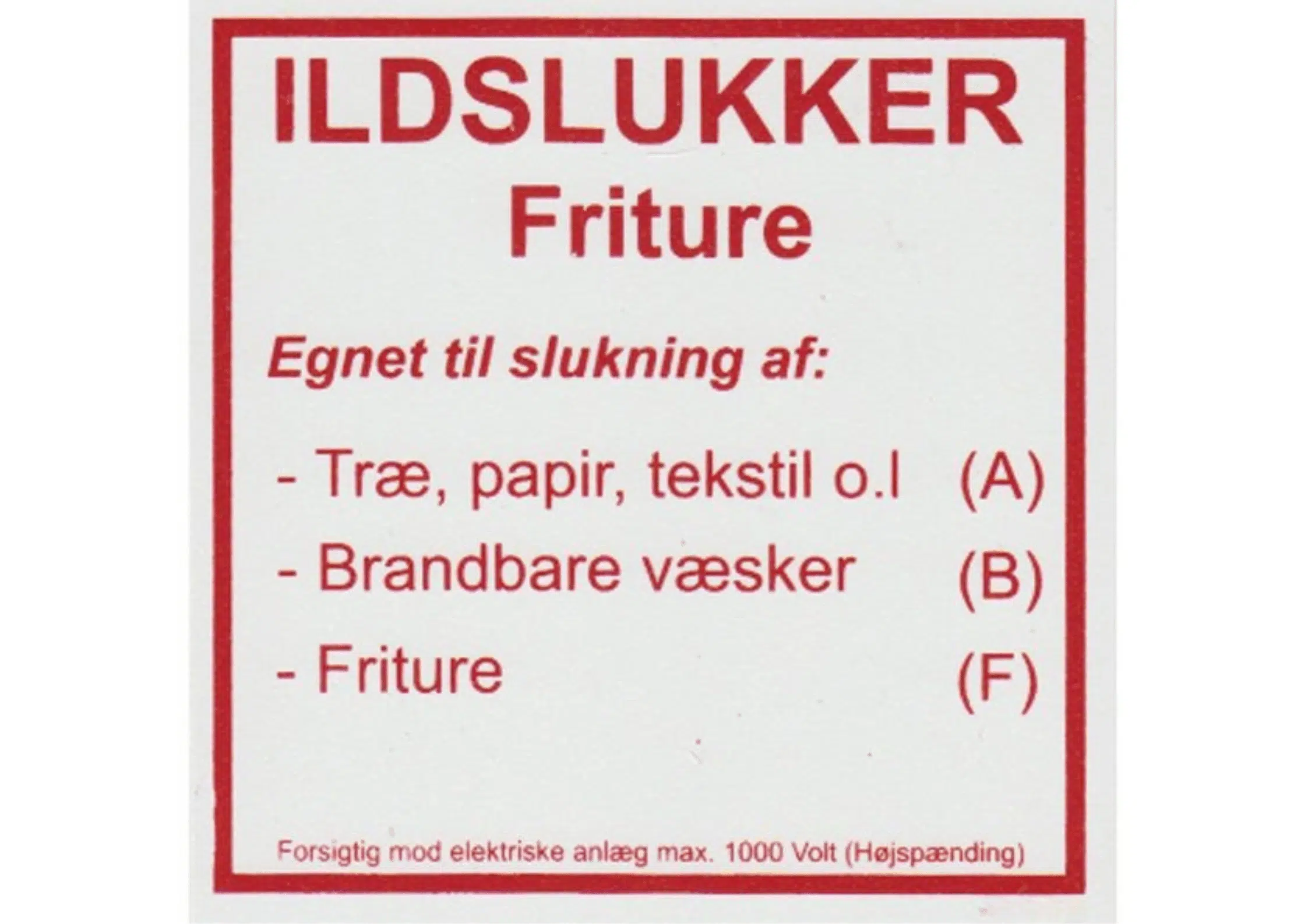 Fedt slukker skilt