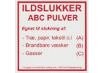 Andvendelsesskilt Pulver