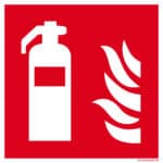Ildslukker skilt